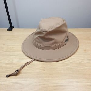 SCALA Hat Mens Large Khaki Packable Safari Sun Hat Wide Brim Outdoor Hiking